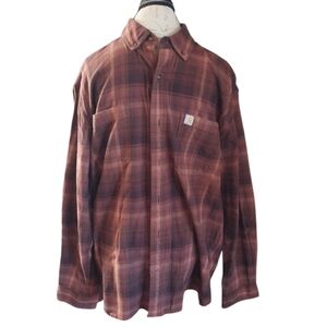 Carhartt Flannel Men's Shirt Long Sleeve Size XL Plaid